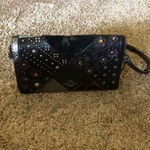 Coach embellished canyon quilt fold over Crossbody